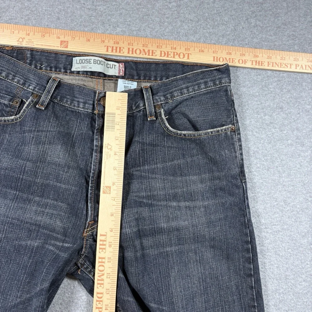 Vintage Levis 567 Loose Bootcut Jeans Mens 36x34 Y2K Dark Wash Button Fly Baggy